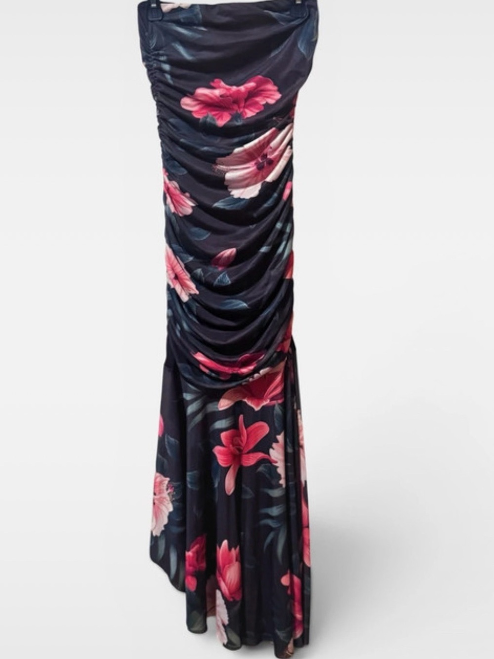 Windsor Black Maxi Skirt with Pink Floral Print